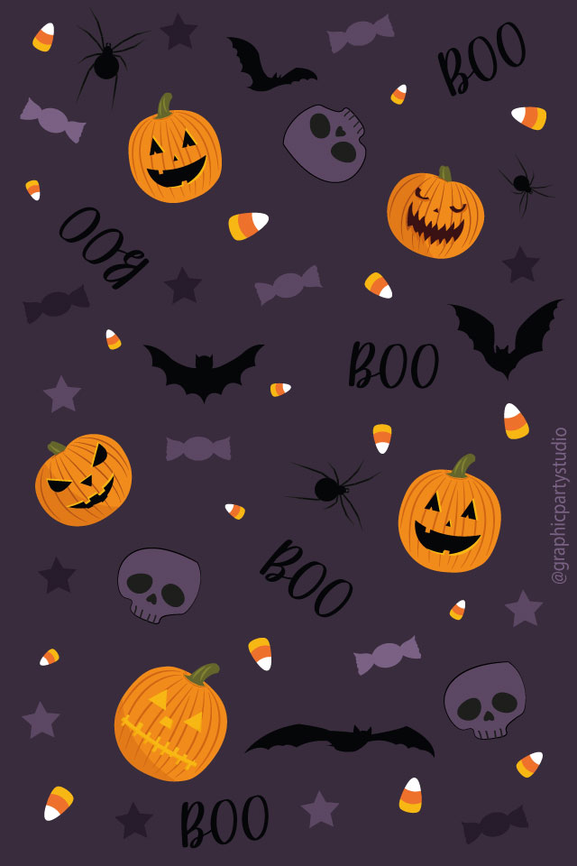 Halloween phone wallpaper freebie